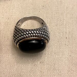 Town and country sterling/14k statement ring size 7